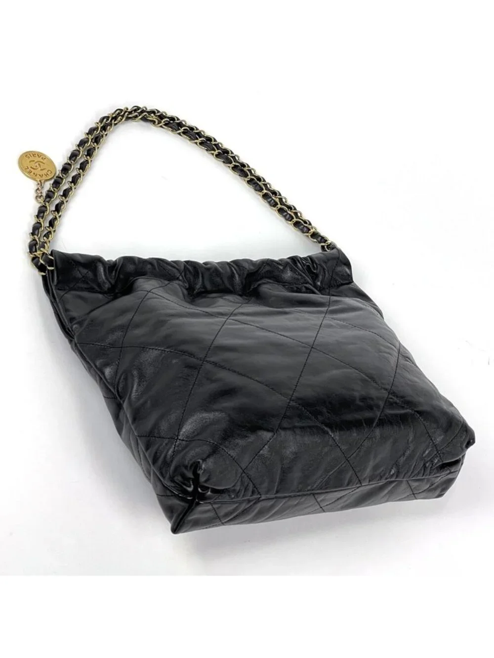 Chanel 22 Small Shoulder Bag Calfskin Black